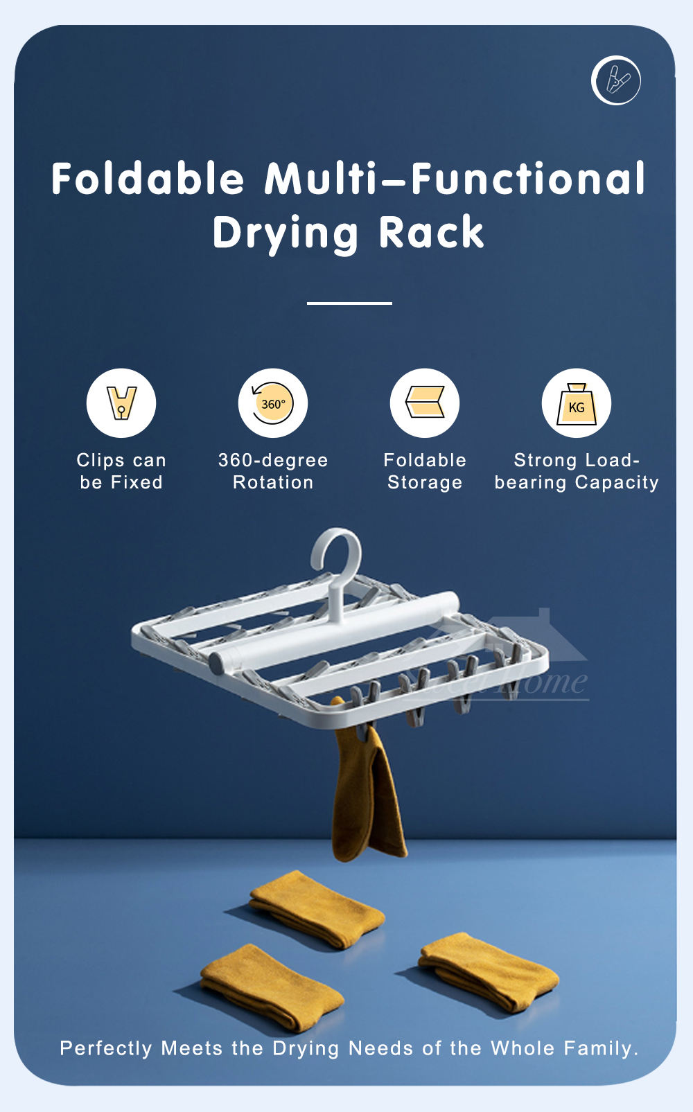 KL018 Foldable Multi-Functional Drying Rack -1